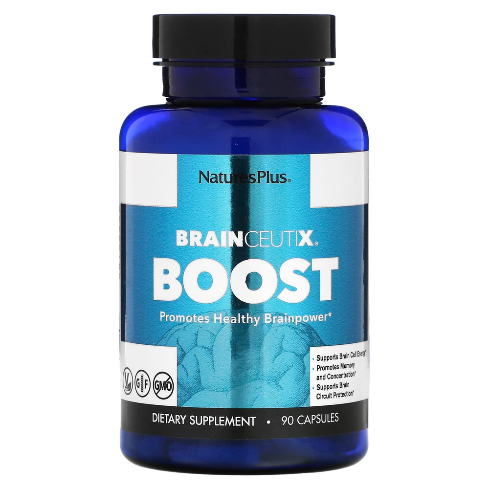 NaturesPlus, Brainceutix, стимулятор, 90 капсул