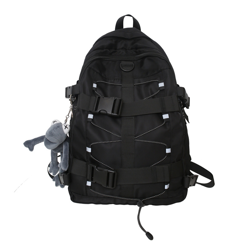 BESSIO Nylon Backpack Regular Men"s Gray/Black