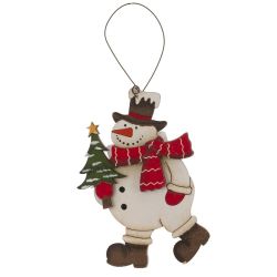 GAEM Изделие декоративное подвесное "Снеговик", L8 W0,5 H11,5 см, 4в.