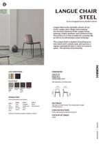 Обеденный стул Langue Stack с подлокотниками