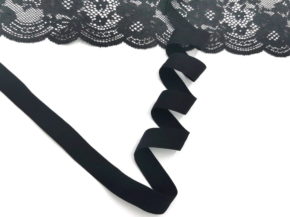 Эластичная бейка, матовая, Турция, черная, (Арт: TBT/15-170), м