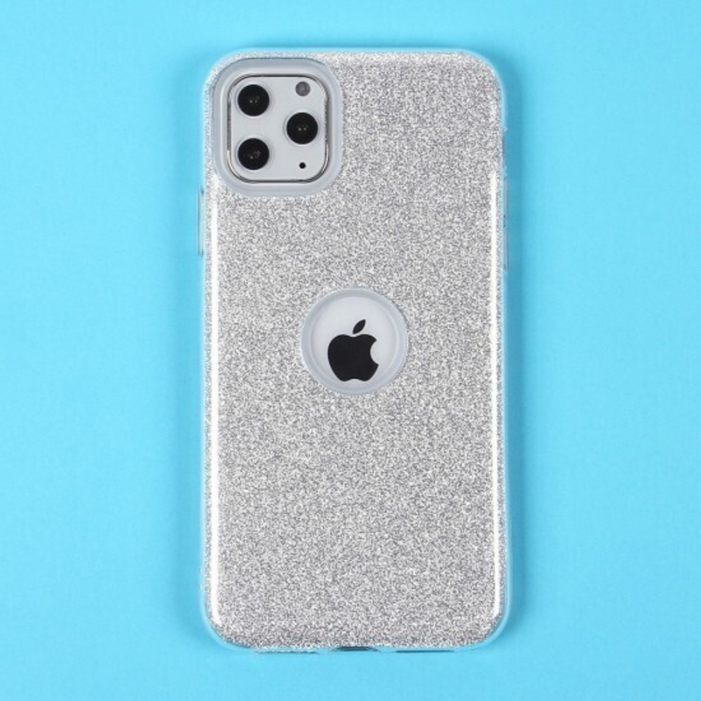 Чехол ТПУ с блестками для iPhone 11 Pro Max, 010028 Серебристый