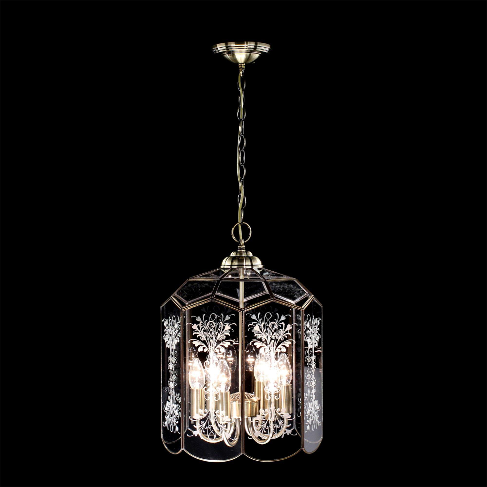 Citilux Витра-2 CL442260 Люстра подвесная витражная Бронза