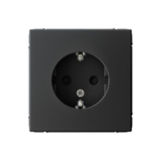 Розетка ArtGallery 16А с заземл. защ. шторки механизм карбон SE GAL001045