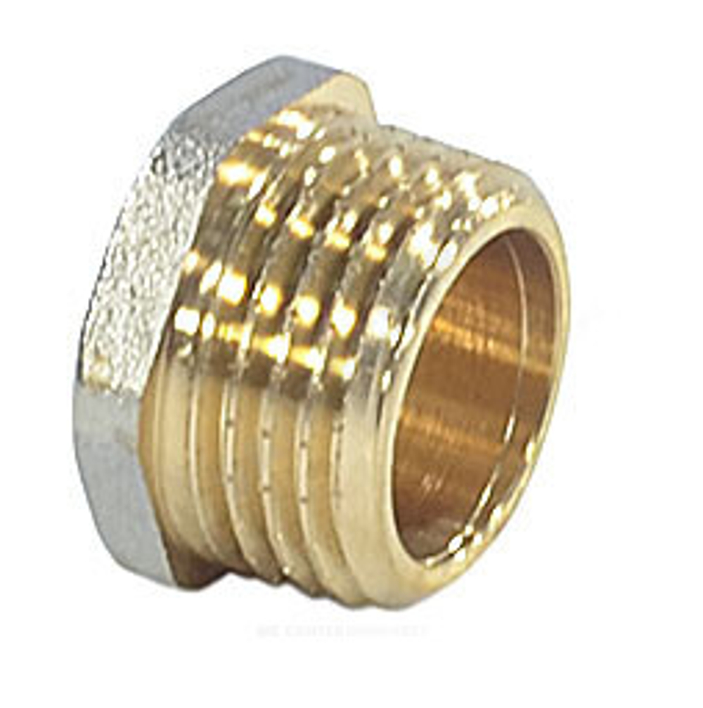 Заглушка латунь никель Ду 40 (1 1/2") НР 9017 ГОСТ 32585-2013 Aquasfera 9017-05