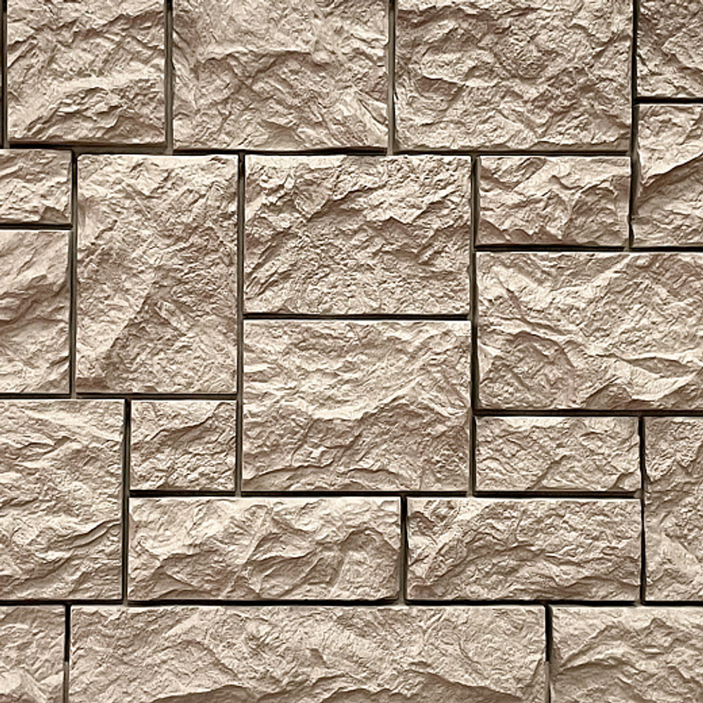 Фасадные панели Камень Дикий, песочный Fineber (Файнбир)