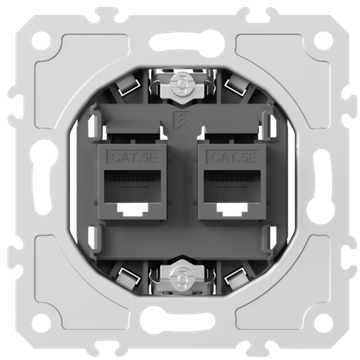 Механизм розетки RJ45 + RJ45 (двойная) cat.5/ClassE-8/8,  серия DB