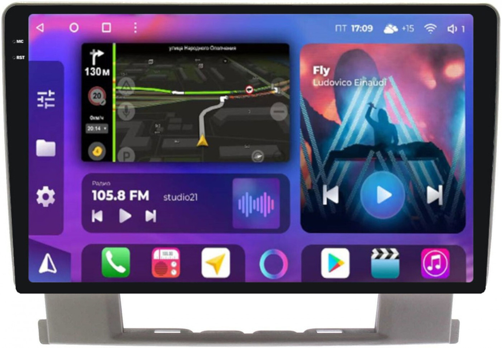 Магнитола для Opel Astra J 2009-2015 - FarCar BM072M-2K монитор 9.5" 2K QLED на Android 14, TS10, 4+32Гб, CarPlay, 4G SIM-слот