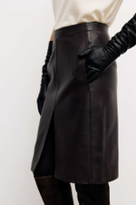 Юбка шоколадного цвета