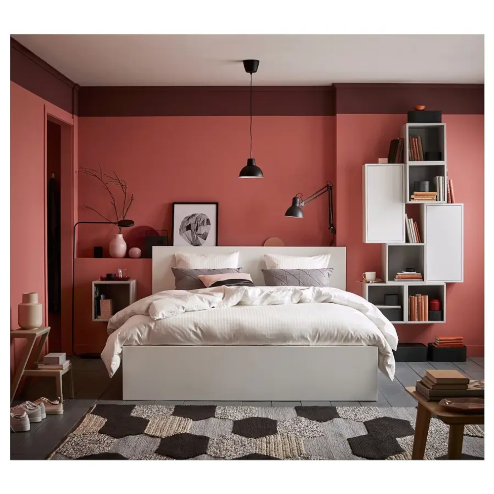 Каркас кровати с 4 ящиками для хранения - IKEA MALM, 200х180 см, белый, МАЛЬМ ИКЕА