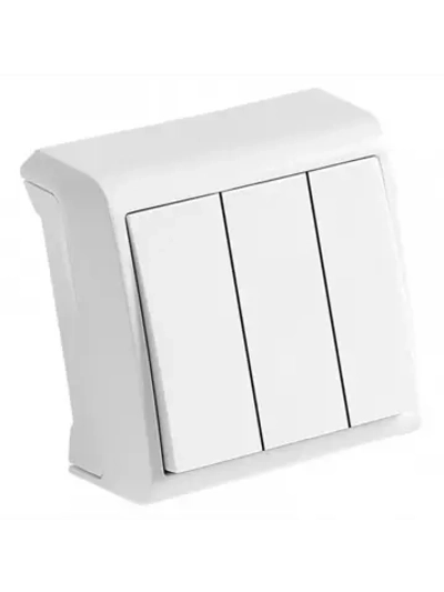 Выключатель 3-клавишный белый VIKO Vera 90681068