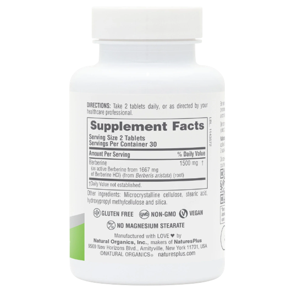 Natures Plus pro Berberine 1500 mg 60 tab , Берберин
