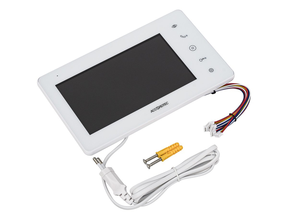 AT-VDA752C/SD WH Монитор домофона цветной с функцией «свободные руки» AccordTec