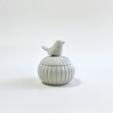 Банка для сыпучих продуктов «Соловушка», 180 мл, 8,5×10 см, цвет белый