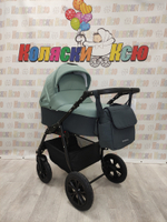 Коляска модульная Indigo Charlotte Sity cs 02 (т.серый+шалфей)