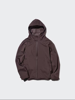 UNIQLO Короткая парка с капюшоном, бордовый