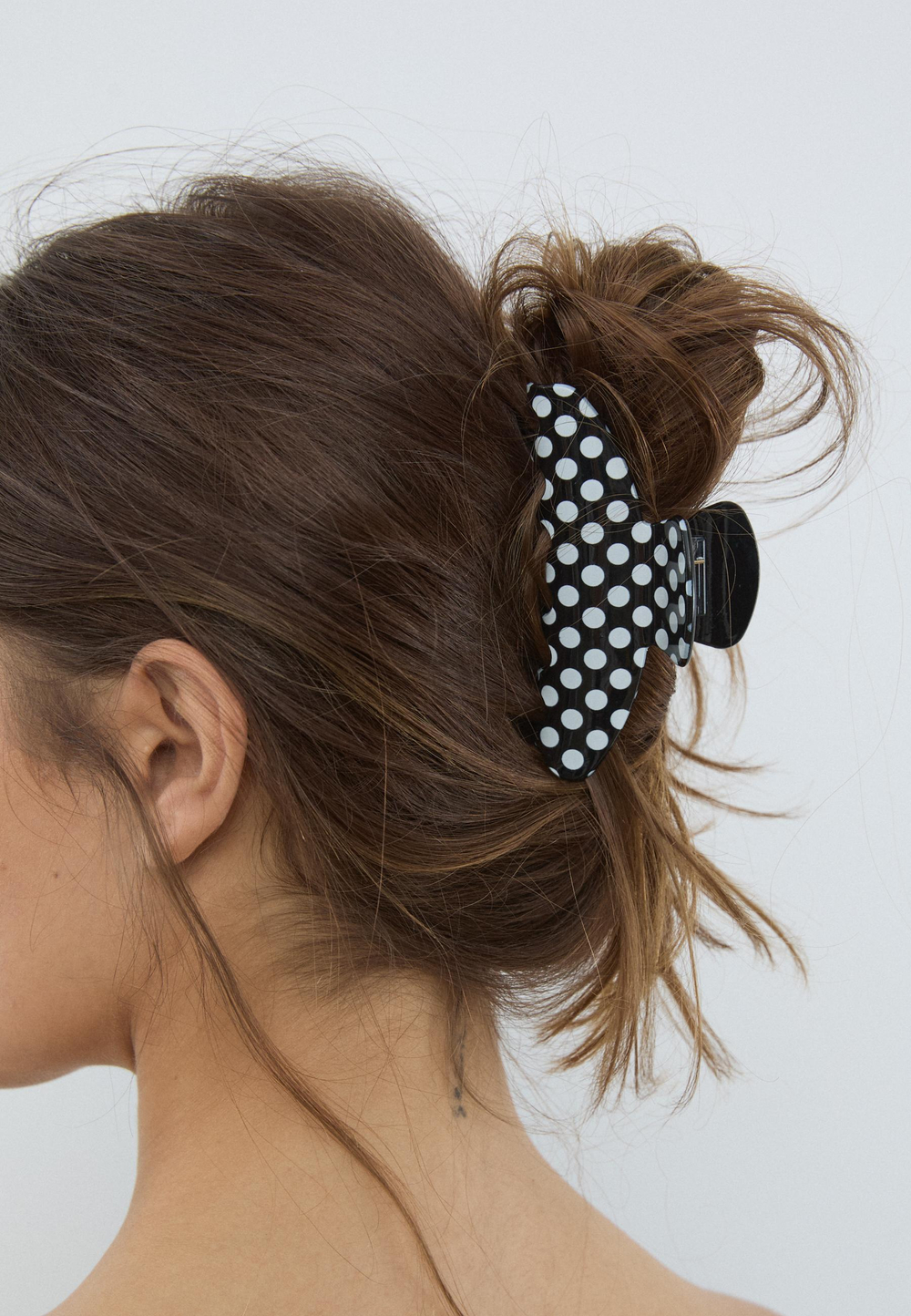 STRADIVARIUS Набор из 2 заколок для волос в горошек, черный