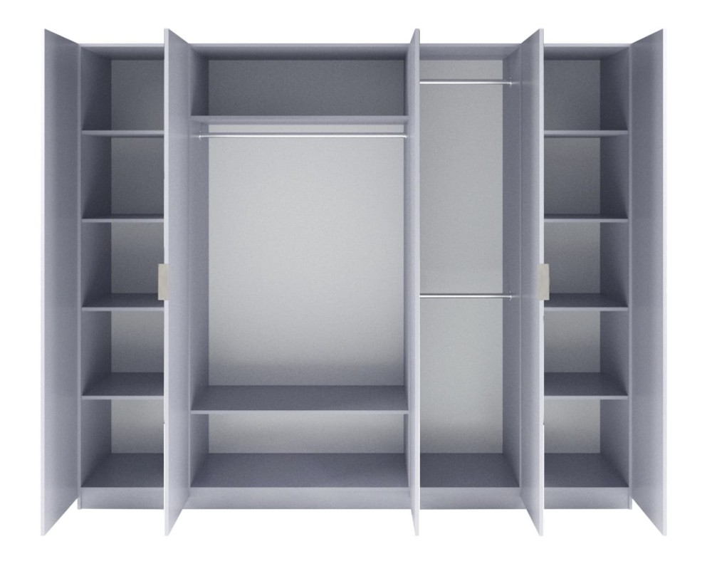 Шкаф 4 двер "Ализе" серая серебро