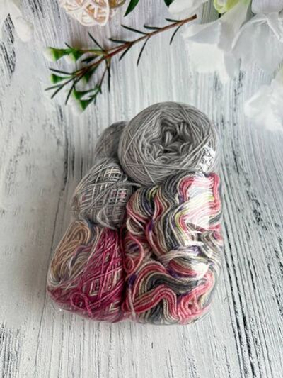 Пряжа носочная Аркобалено радужный микс 130г