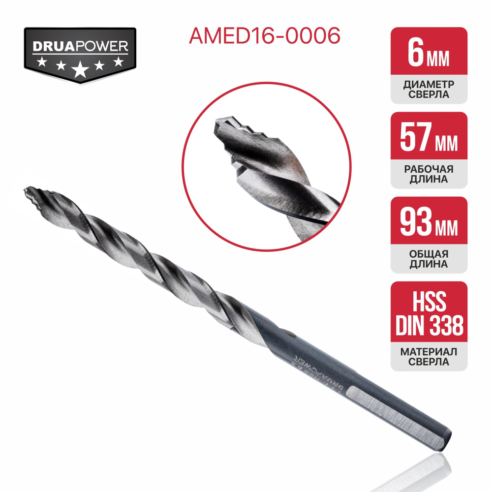 Сверло по металлу самоцентрирующееся P.I.T. DRUA AMED16-0006