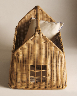 Zara Home Корзина из ротанга, цвет бежевый, 41 см