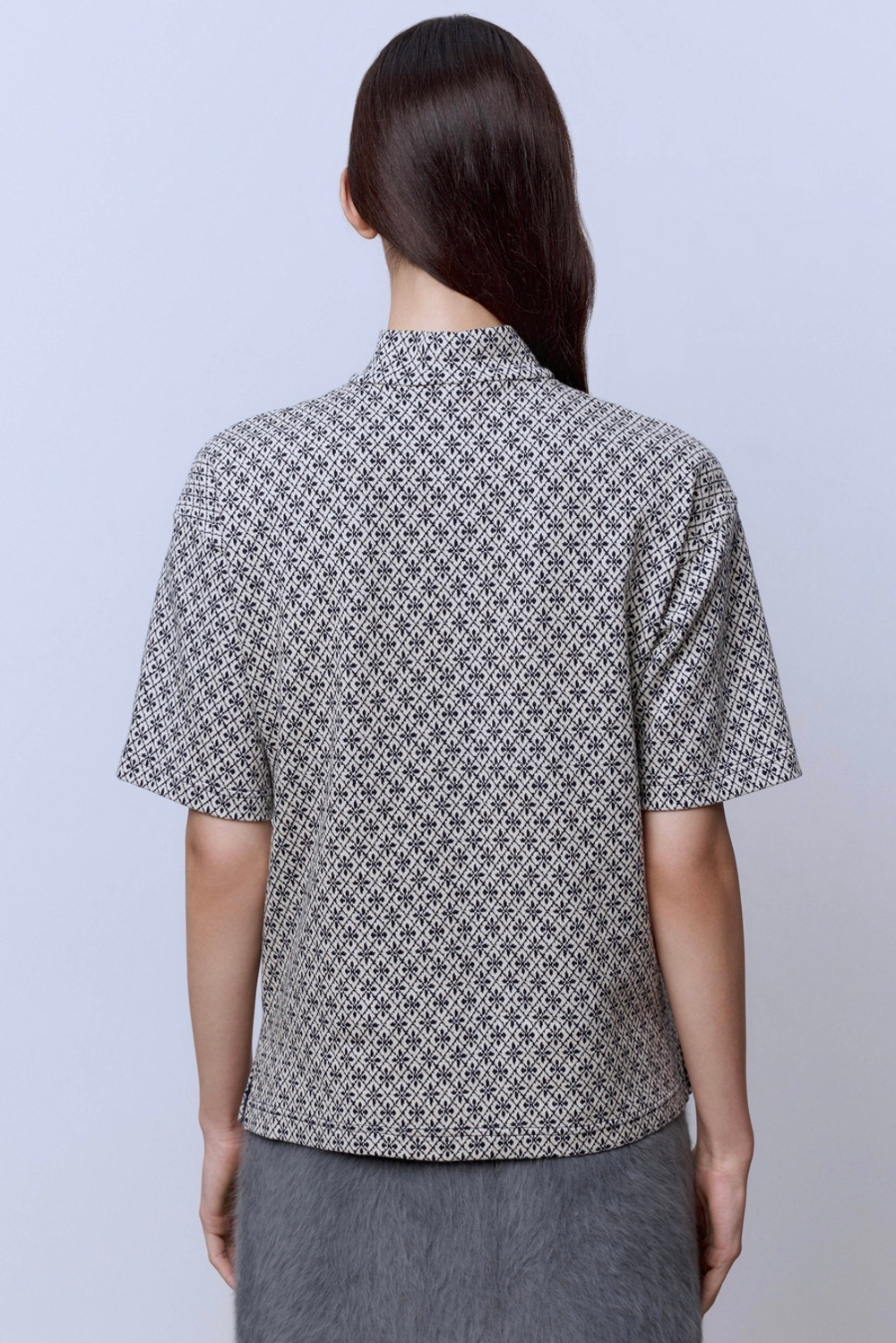 Поло на молнии с хлопком