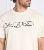 футболка logo emb Alexander McQueen - кремовый(649876 QUZ56)