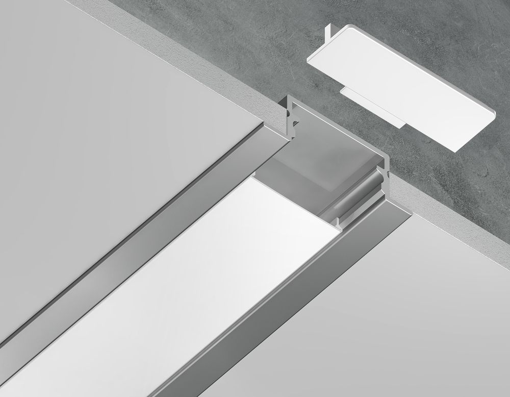 Ambrella Алюминиевый профиль встраиваемый 28.6*10 для светодиодной ленты до 18,5мм Alum Profile GP1200AL