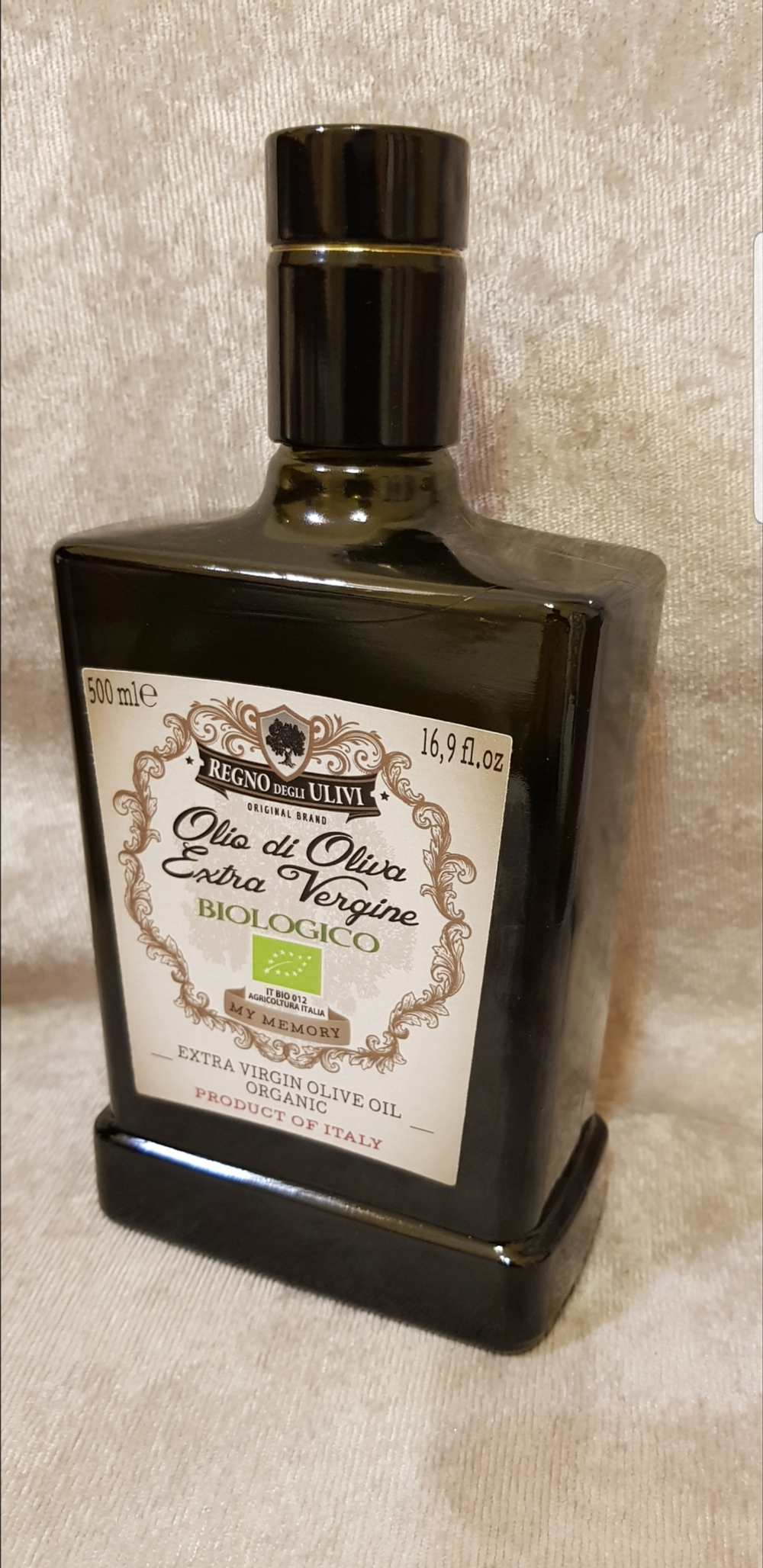 Оливковое масло REGNO DEGLI ULIVI My MEMORY BIOLOGICO 500ml, Сицилия, Италия