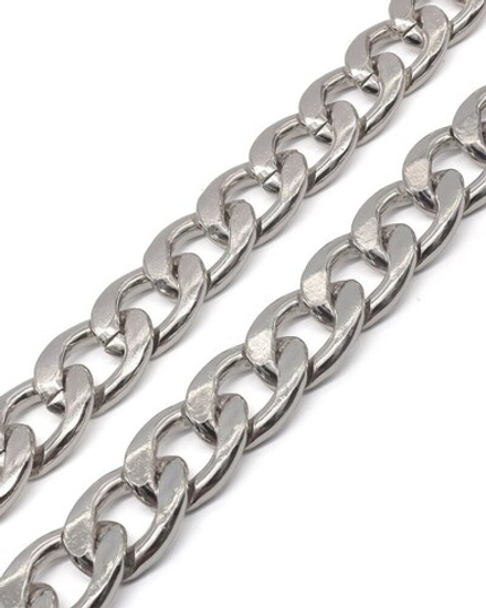 K9363 Цепь алюминиевая 20мм*13,5мм, цв.никель