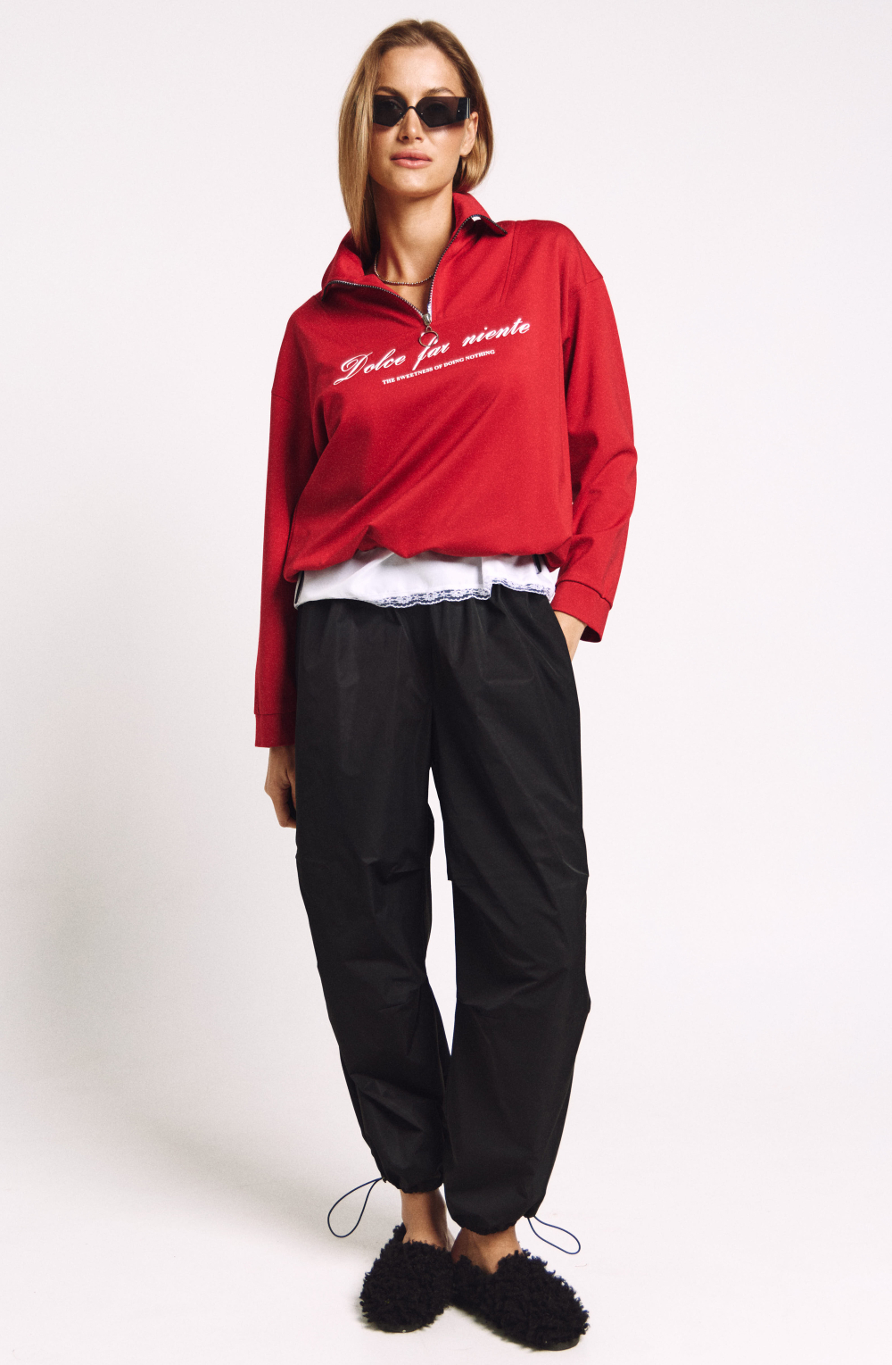 Джемпер трикотажный со стойкой 1242 скарлетт