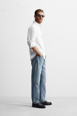 ZARA ДЖИНСЫ REGULAR FIT, СИНИЙ