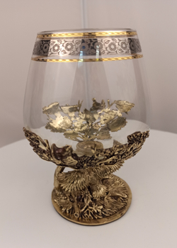 Бокал для коньяка "Орлиная охота" в подарочном футляре