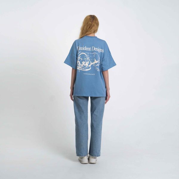 Футболка Retriever in Dusty Denim Голубая - фото 8