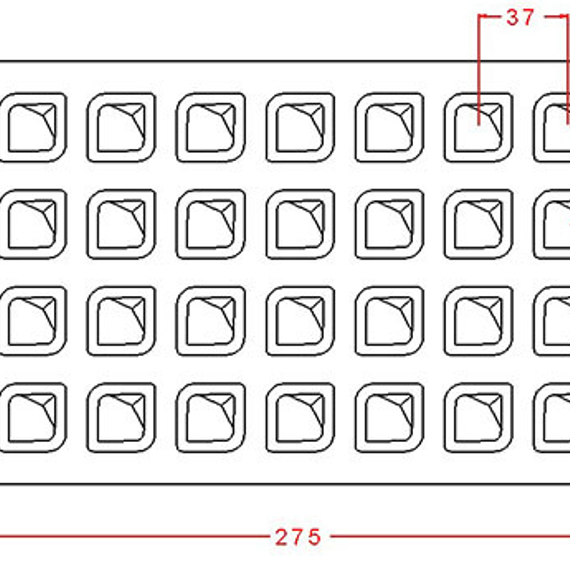 907 | Форма для шоколадных конфет (275х175 мм)