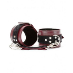 Наручники из натуральной кожи бордо