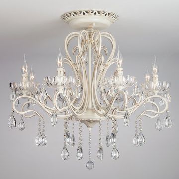 Люстра 12205/8 белый с золотом Strotskis Etna Eurosvet