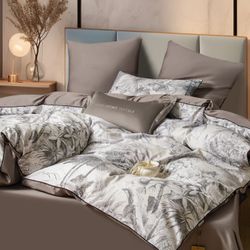 Комплект постельного белья Сатин Премиум «Лесная мелодия»