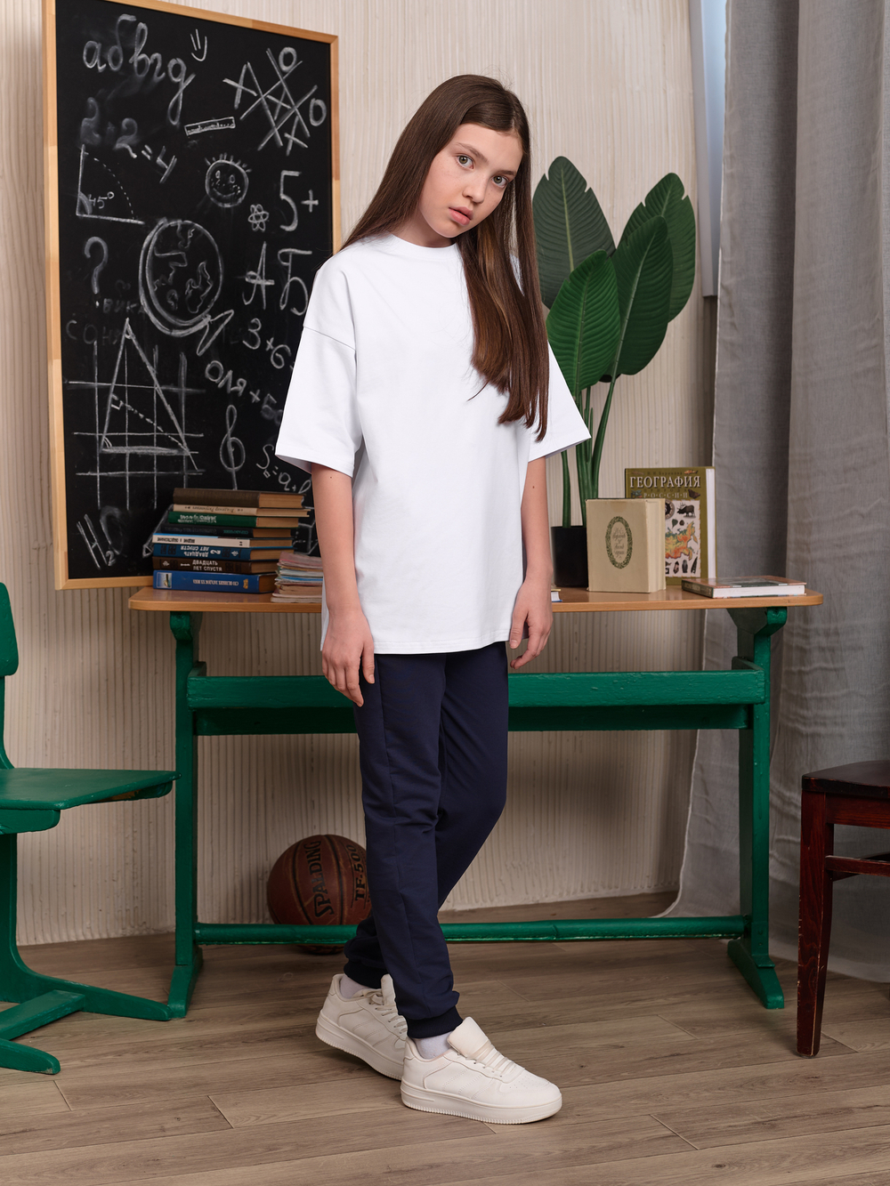 Брюки трикотажные SCHOOL синий