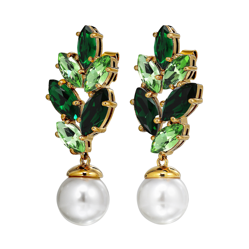 Серьги Dyrberg Kern BALETE SG GREEN_WHITE PEARL 470027