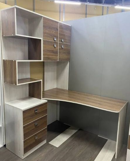 Стол МАДРИД/1450*2000*1200/ левый сосна винтерберг / дуб аризона