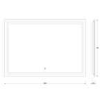 Зеркало Evoform со встроенным LED-светильником 29,5 W 100х70 см Сенсорный выключатель