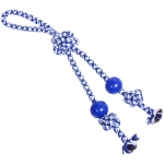 Игрушка - канат для собак мелких и средних пород «НЕСКУЧАЙКА», цвет синий, 34см / 80гр (лейбл)