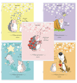 Тетрадь А5 48л. клетка "Приключения Ёжика" скоба, обложка картон, микс в спайке (BRAUBERG)