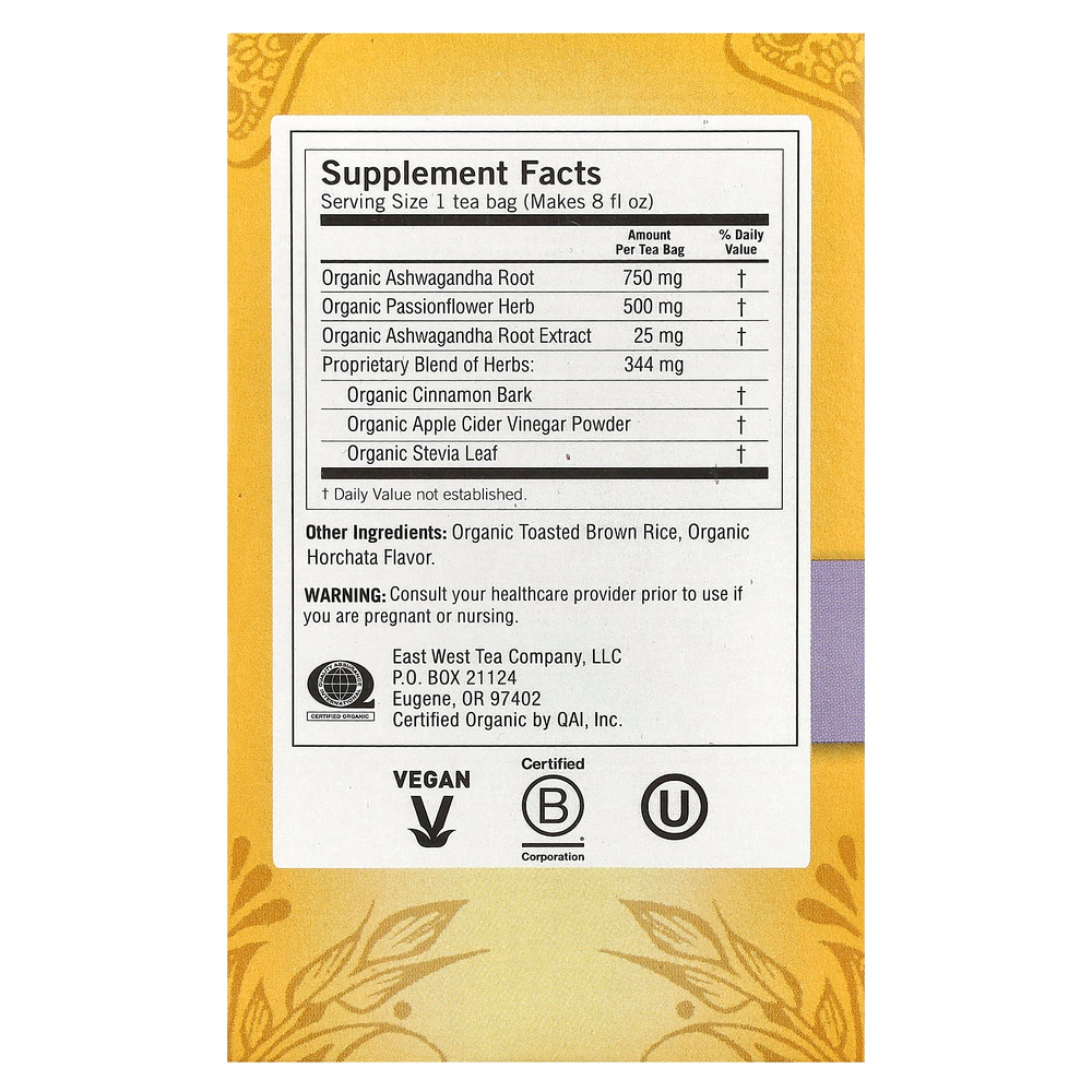 Yogi Tea, Stress + Sleep™, орчата с корицей, без кофеина, 16 чайных пакетиков, 32 г (1,12 унции)