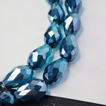 Бусина капля, хрусталь, цвет индиголит, р-р 15×10мм, штучно