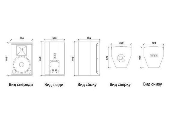 VOLTA M-10 пассивная акустическая система, динамик 10 дюймов, 250 Вт