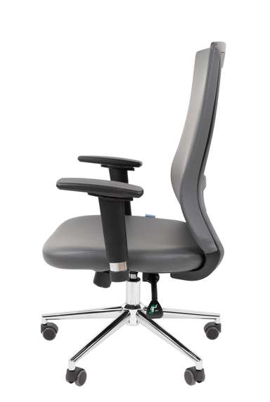 Офисное кресло Chairman 500LUX Россия экокожа cерый БП