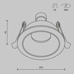 Встраиваемый светильник Technical DL126-GU10-W
