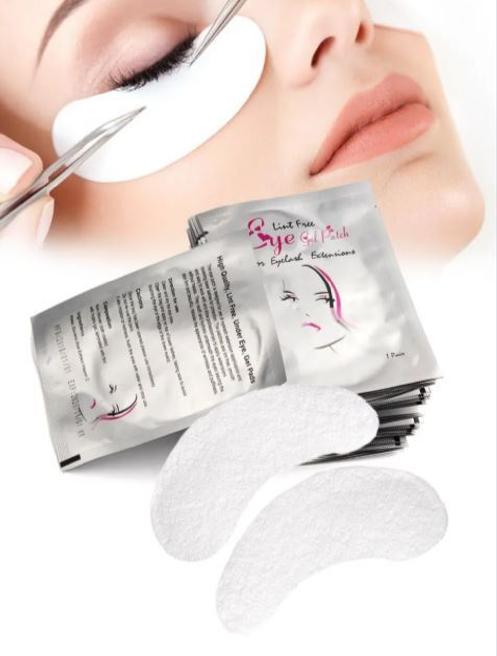 Патчи питательные с коллагеном (70х33мм) розовые, Beauty-Mir